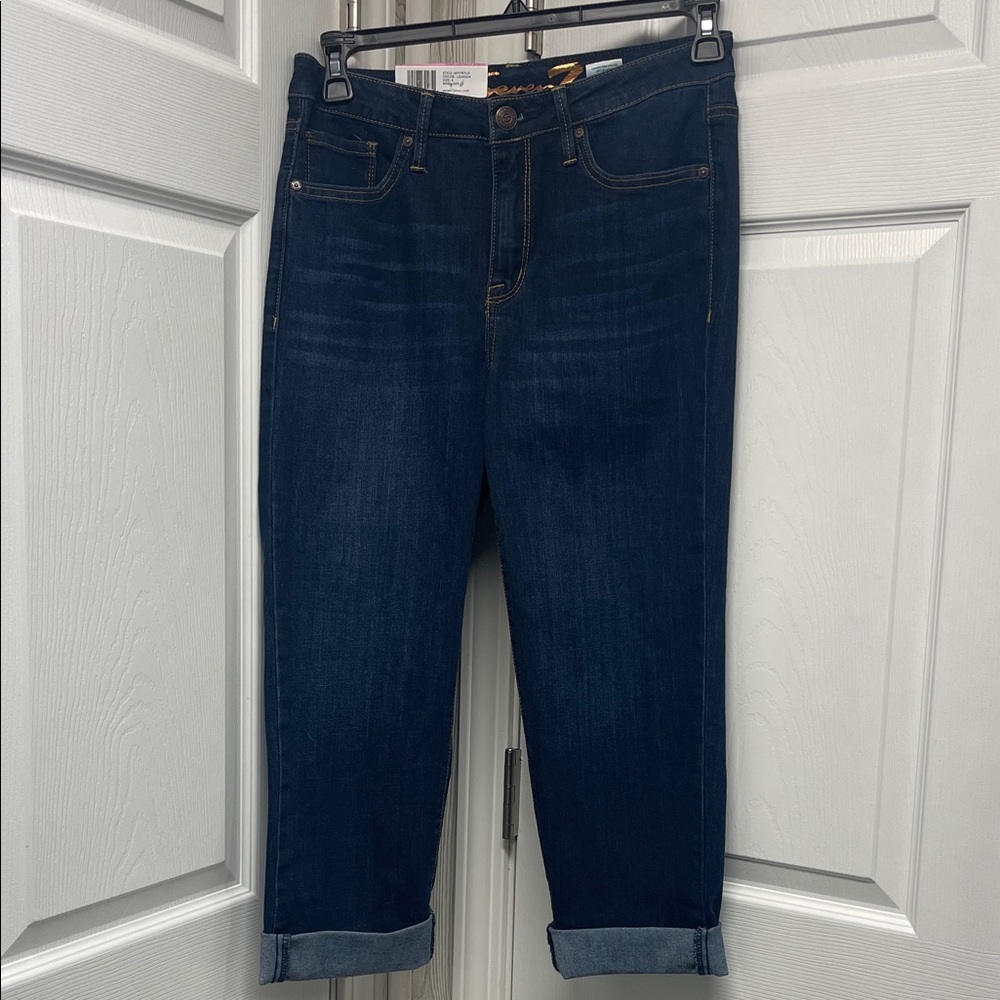 Seven7 Tower Straight Crop Relaxed Fit Jeans Size 6 NWT